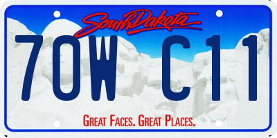 SD license plate 70WC11