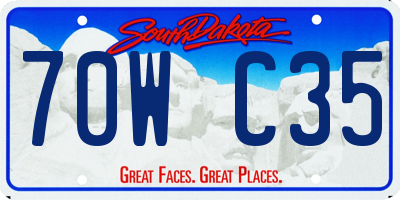 SD license plate 70WC35