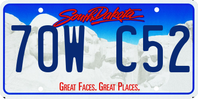 SD license plate 70WC52