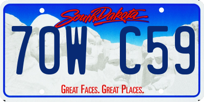 SD license plate 70WC59