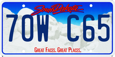 SD license plate 70WC65