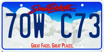 SD license plate 70WC73