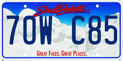 SD license plate 70WC85