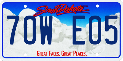 SD license plate 70WE05
