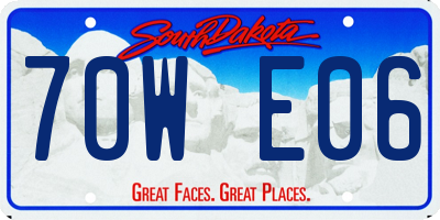 SD license plate 70WE06
