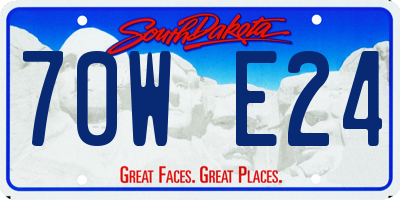 SD license plate 70WE24