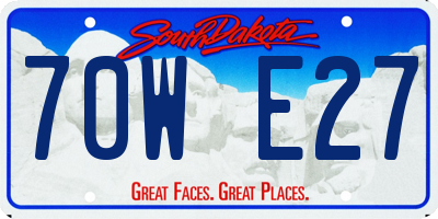 SD license plate 70WE27
