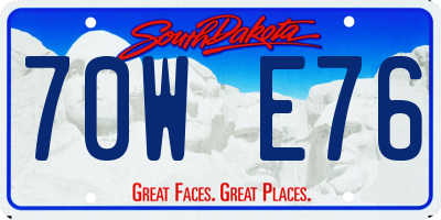 SD license plate 70WE76