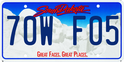 SD license plate 70WF05