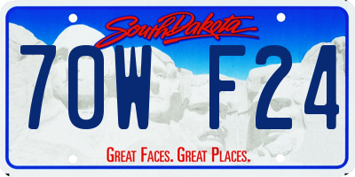 SD license plate 70WF24