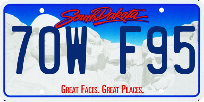 SD license plate 70WF95