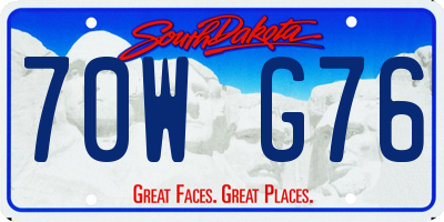 SD license plate 70WG76