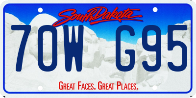 SD license plate 70WG95