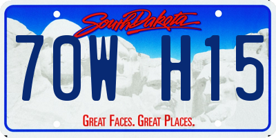 SD license plate 70WH15