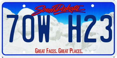 SD license plate 70WH23