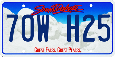 SD license plate 70WH25