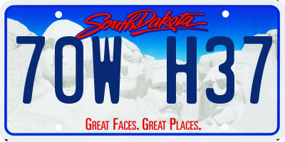 SD license plate 70WH37
