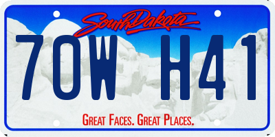 SD license plate 70WH41