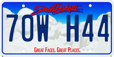 SD license plate 70WH44