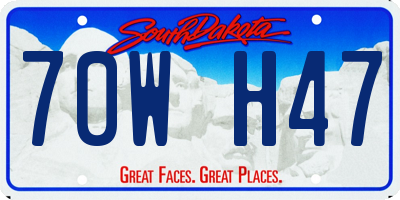 SD license plate 70WH47