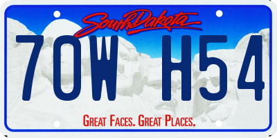 SD license plate 70WH54