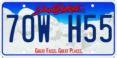 SD license plate 70WH55