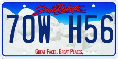 SD license plate 70WH56
