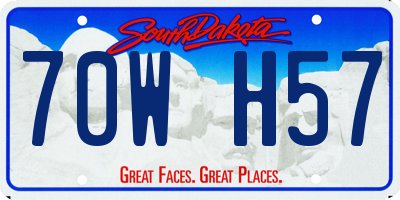 SD license plate 70WH57