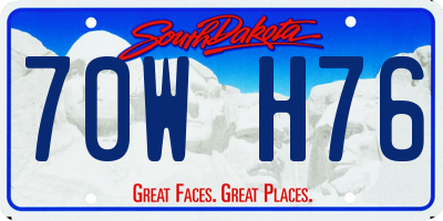 SD license plate 70WH76