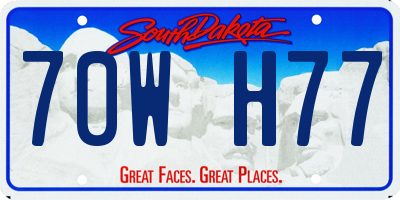 SD license plate 70WH77