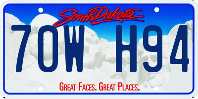 SD license plate 70WH94
