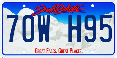 SD license plate 70WH95
