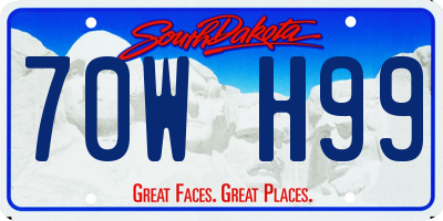 SD license plate 70WH99