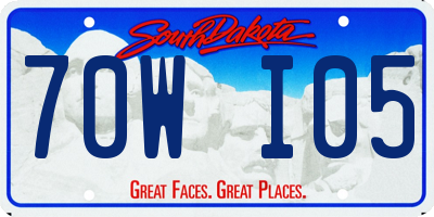 SD license plate 70WI05