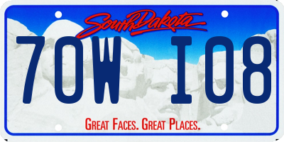 SD license plate 70WI08