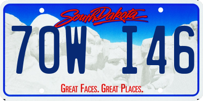 SD license plate 70WI46