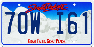 SD license plate 70WI61