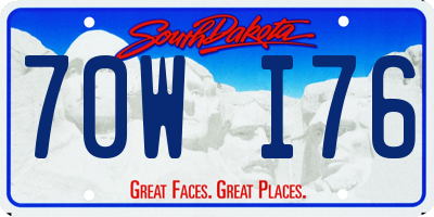 SD license plate 70WI76