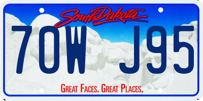 SD license plate 70WJ95