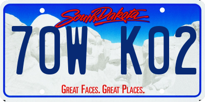 SD license plate 70WK02