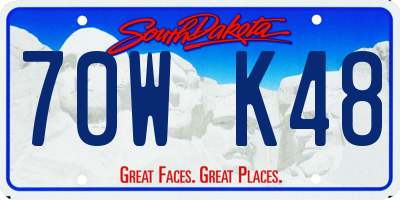 SD license plate 70WK48