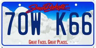SD license plate 70WK66