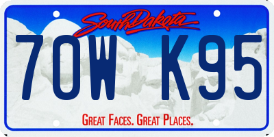 SD license plate 70WK95