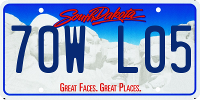 SD license plate 70WL05