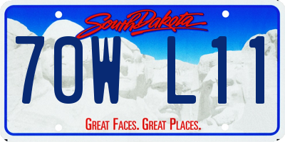SD license plate 70WL11