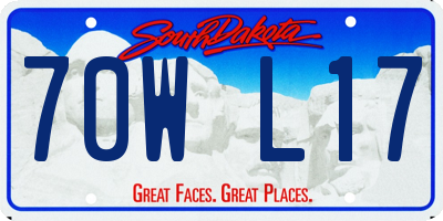 SD license plate 70WL17