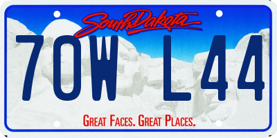SD license plate 70WL44