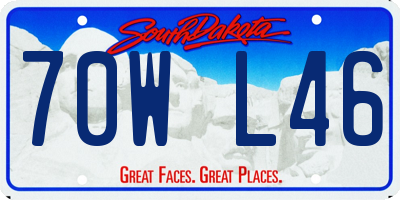 SD license plate 70WL46