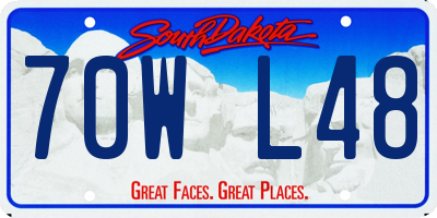 SD license plate 70WL48