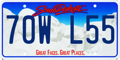 SD license plate 70WL55